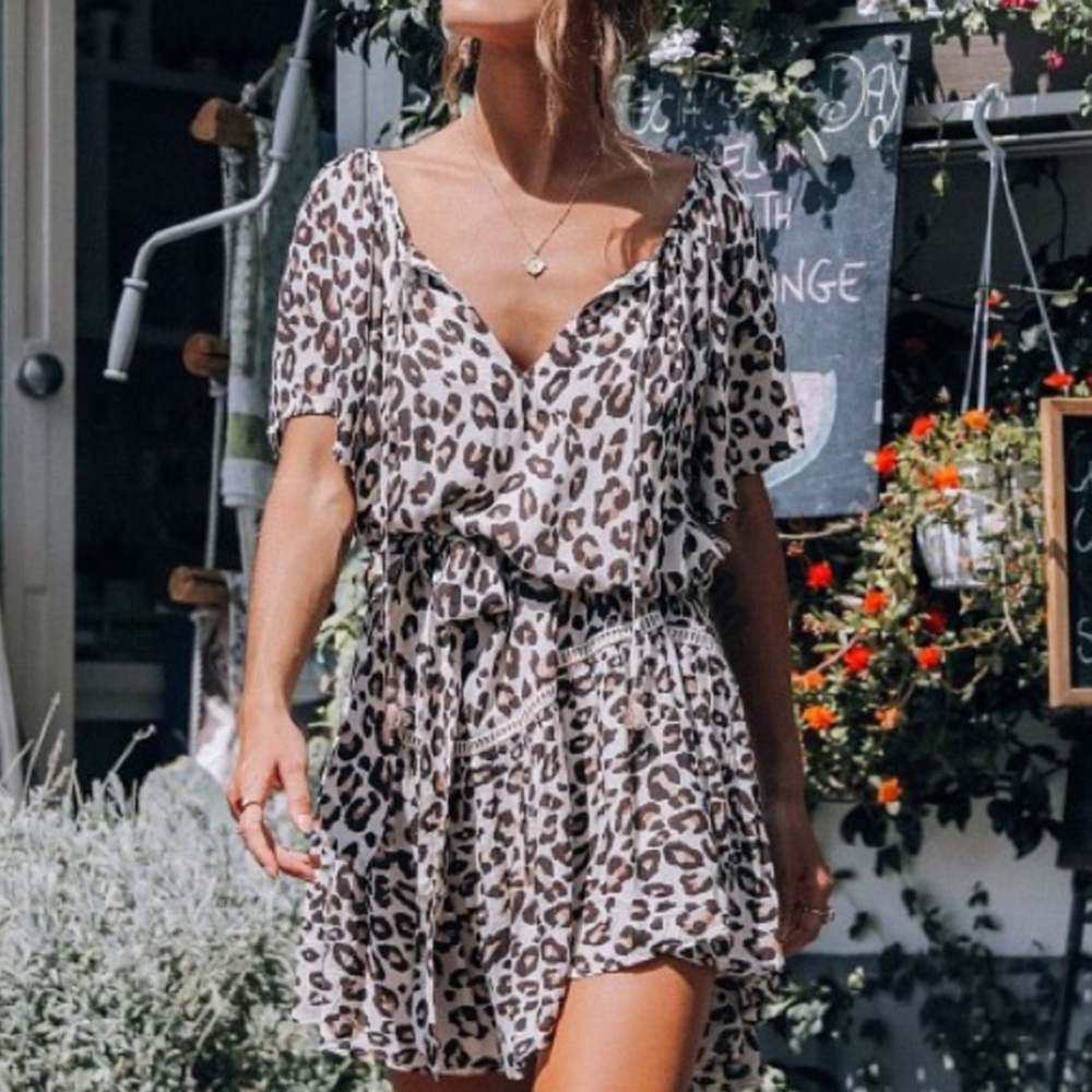 Spell and The Gypsy Collective Bodhi Leopard Mini Dress